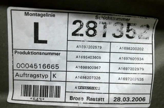 Mecanisme+moteur leve-glace avg MERCEDES CLASSE B 2006 occasion