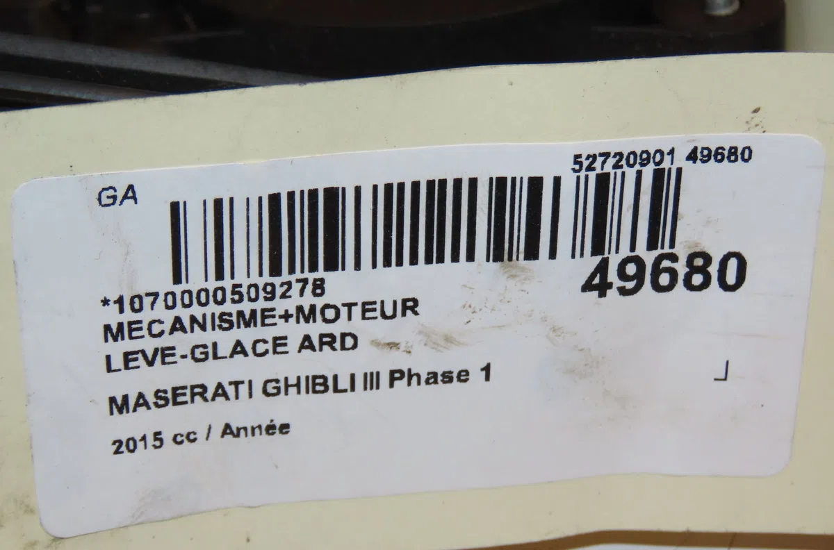 Mecanismemoteur leve-glace ard Maserati GHIBLI III (M157) 3.0 d (2013) 4 portes occasion