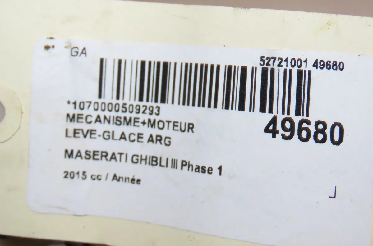 Mecanismemoteur leve-glace arg Maserati GHIBLI III (M157) 3.0 d (2013) 4 portes occasion
