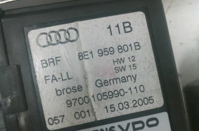 Mecanismemoteur leve-glace avg Audi A4 B7 Avant (8ED) 2.0 tdi 16v (2004-2008) occasion