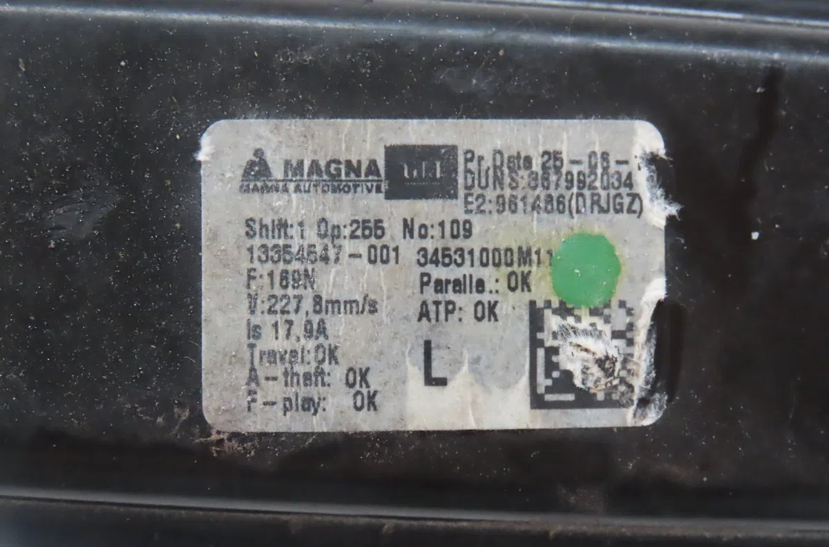 Mecanismemoteur leve-glace avg Opel MERIVA B Monospace (S10) 1.3 cdti (75) (2010-2013) occasion