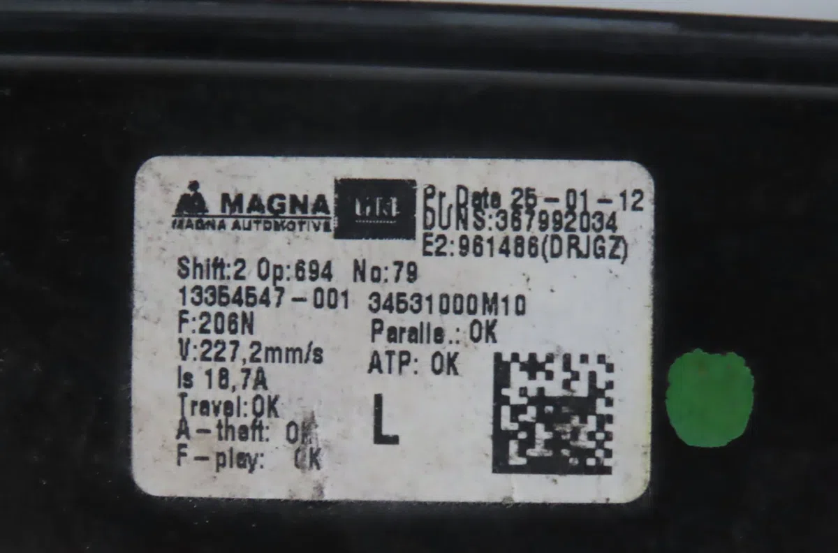 Mecanismemoteur leve-glace avg Opel MERIVA B Monospace (S10) 1.7 cdti (75) (2010-2017) occasion