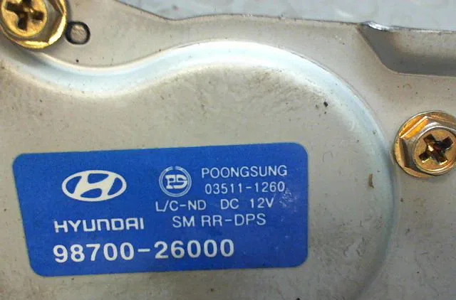 Moteur essuie-glace arrière Hyundai SANTA FÉ I (SM) 2.0 crdi 4x4 (2003-2006) occasion