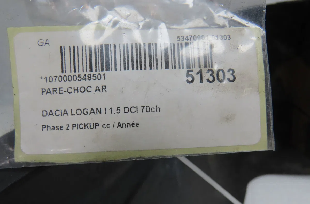 Pare-choc arrière Dacia LOGAN Pick-up (US_) 1.5 dci (us0k) (2008) occasion