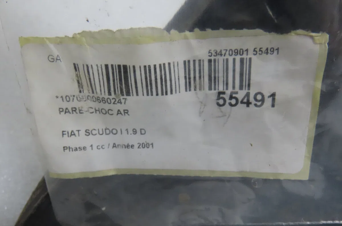 Pare-choc arrière Fiat SCUDO Autobus-Autocar (220_) 1.9 d (1996-1998) occasion