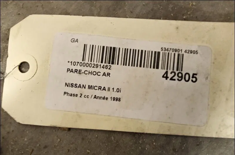 Pare-choc arrière Nissan MICRA II (K11) 1.0 i 16v (1992-2000) occasion