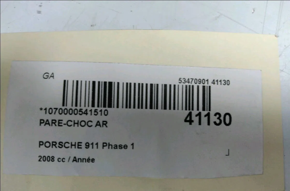 Pare-choc arrière PORSCHE 911 2008 occasion