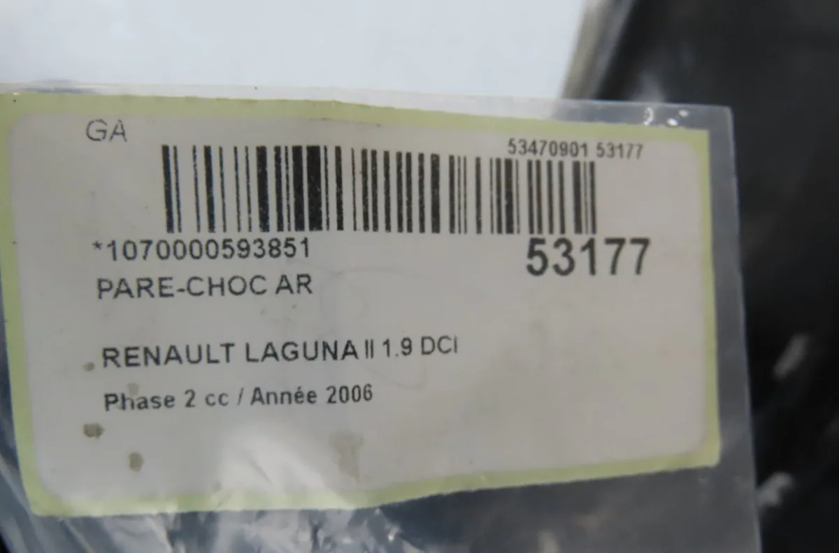 Pare-choc arrière Renault LAGUNA II (BG0-1_) 1.9 dci (2001-2007) occasion