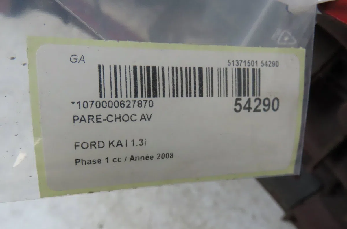 Pare-choc avant Ford KA (RB_) 1.3 i rocam (2002-2008) 3 portes occasion