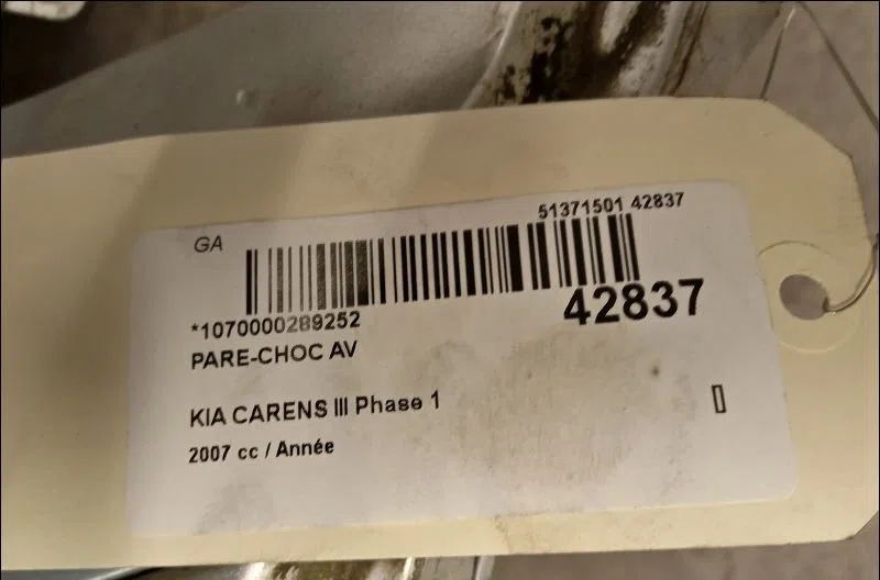 Pare-choc avant Kia CARENS II Monospace (FJ) 2.0 crdi (2002) occasion