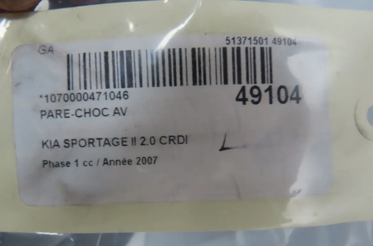 Pare-choc avant Kia SPORTAGE II (JE_, KM) 2.0 crdi (2006-2010) occasion