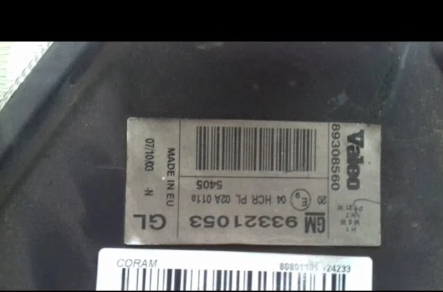 Phare droit Opel MERIVA A Monospace (X03) 1.6 (e75) (2003-2010) occasion