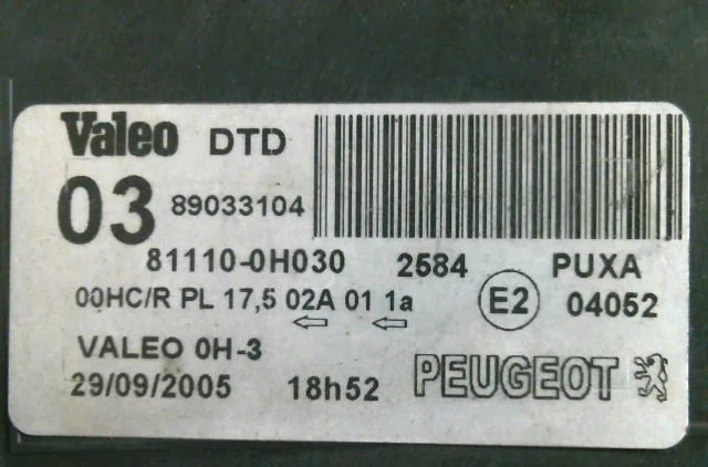 Phare droit Peugeot 107 (PM_, PN_) 1.4 hdi (2005-2014) occasion