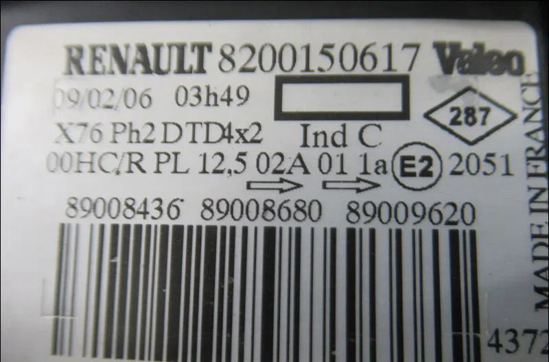 Phare droit Renault KANGOO Express (FC0-1_) 1.5 dci (fc1r) (2002) occasion