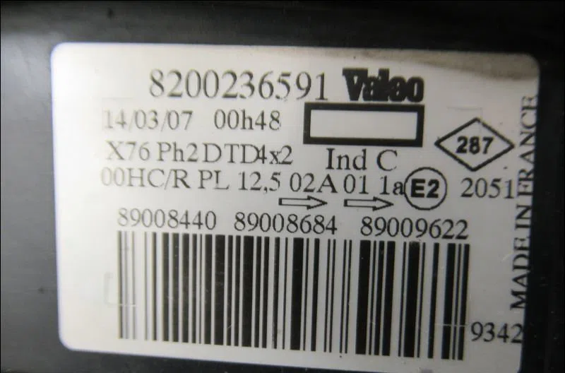 Phare droit Renault KANGOO (KC0-1_) 1.5 dci (2003) 4 portes occasion