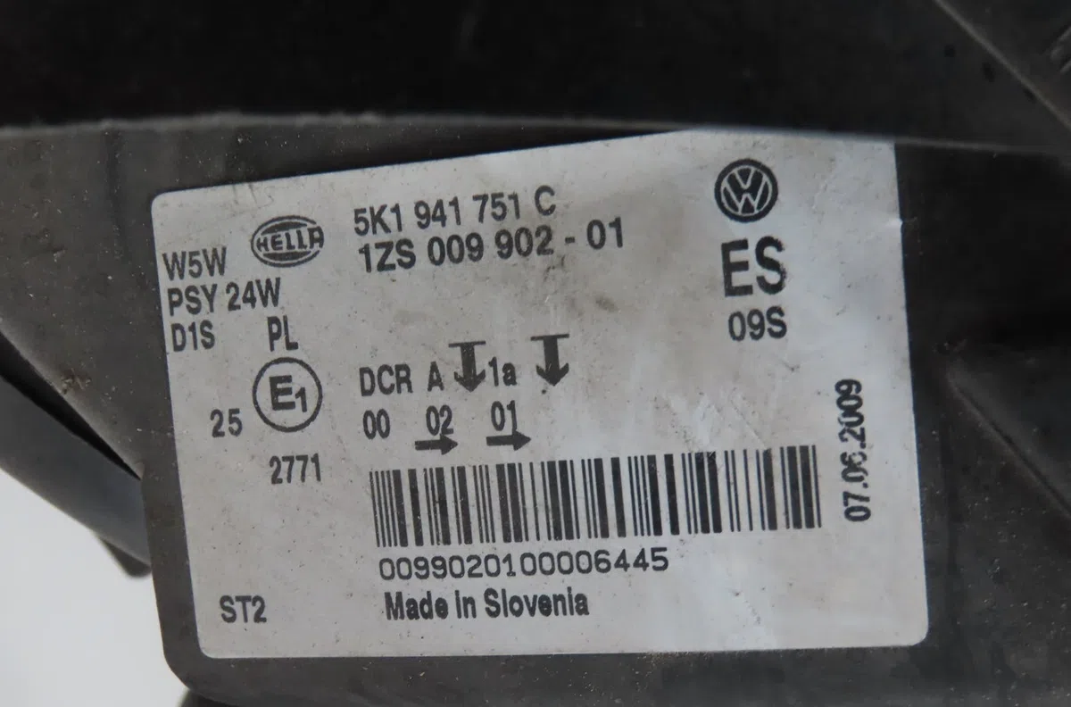 Phare gauche Volkswagen GOLF VI (5K1) 1.4 tsi (2008-2012) 5 portes occasion