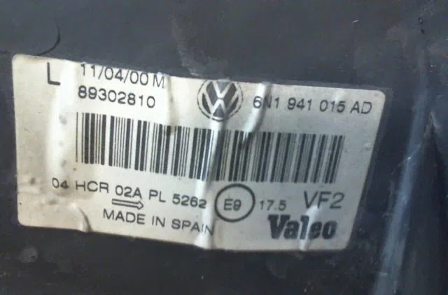 Phare gauche Volkswagen POLO (6N2) 1.4 (1999-2001) 5 portes occasion