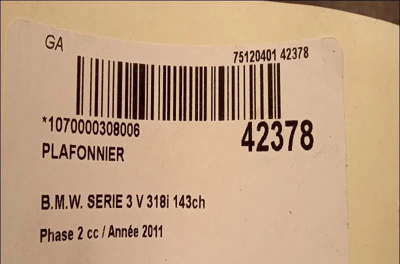Plafonnier Bmw 3 (E90) 318 d (2007-2011) occasion