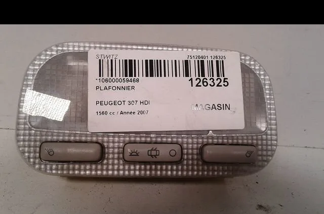 Plafonnier Peugeot 307 (3A-C) 1.6 hdi 110 (2004-2009) 5 portes occasion