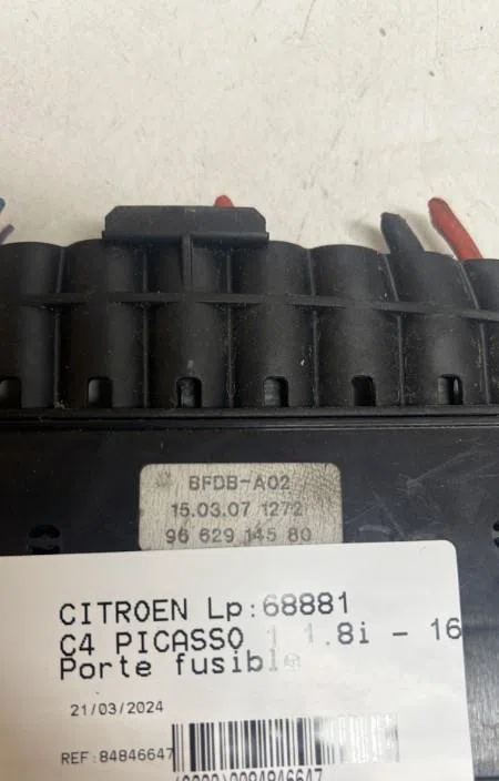 Platine fusible habitacle Citroen C4 PICASSO I Monospace (UD_) 1.8 i 16v (2007-2011) occasion
