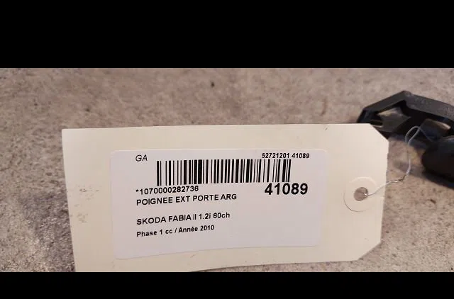 Poignee ext porte arg Skoda FABIA II (542) 1.2 (2006-2014) 5 portes occasion