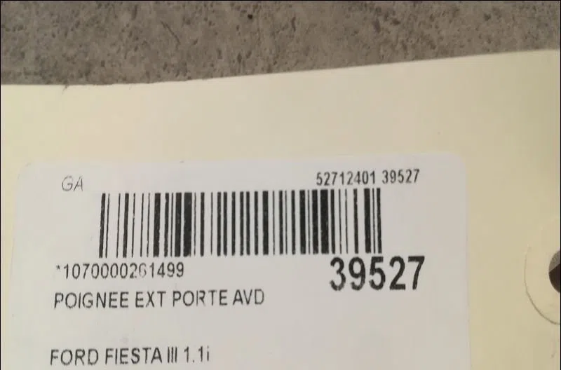 Poignee ext porte avd Ford FIESTA III (GFJ) 1.8 d (1989-1995) occasion