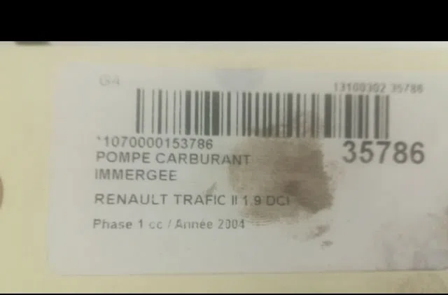 Pompe à carburant immergée Renault TRAFIC II Autobus-Autocar (JL) 1.9 dci 100 (jl0c) (2001-2006) occasion