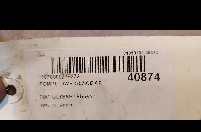Pompe lave-glace ar Fiat ULYSSE (220_) 2.0 (220.ac5) (1994-2002) occasion