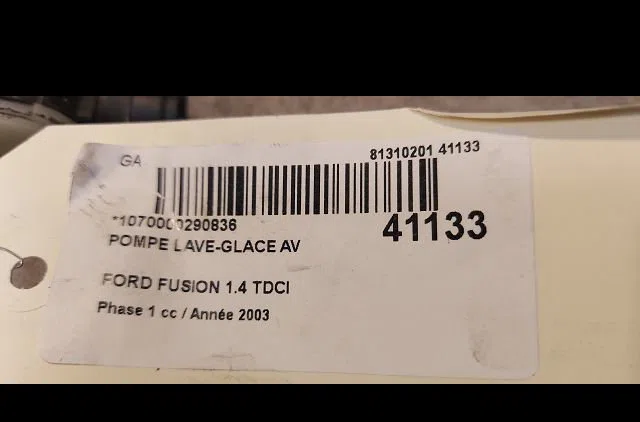 Pompe lave-glace avant Ford FUSION (JU_) 1.4 tdci (2002-2012) 5 portes occasion