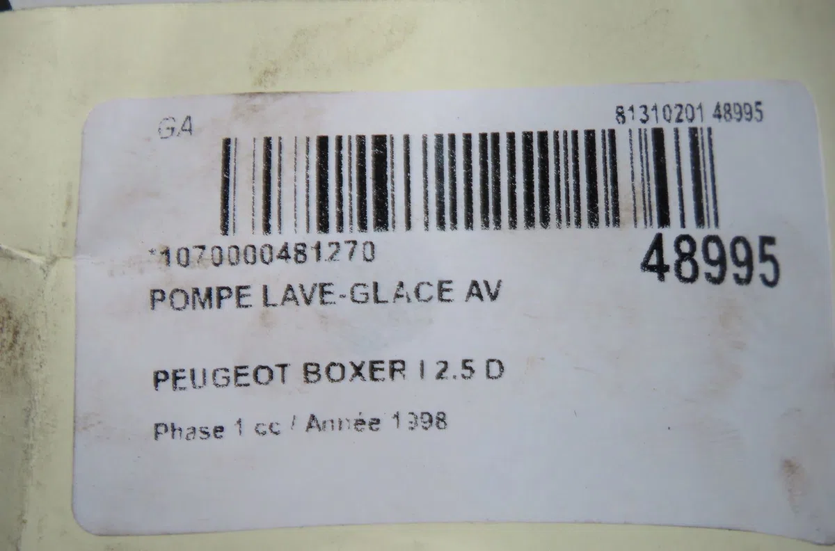 Pompe lave-glace avant Peugeot BOXER Camion plate-forme-Châssis (ZCT_) 2.5 d (1994-2002) occasion