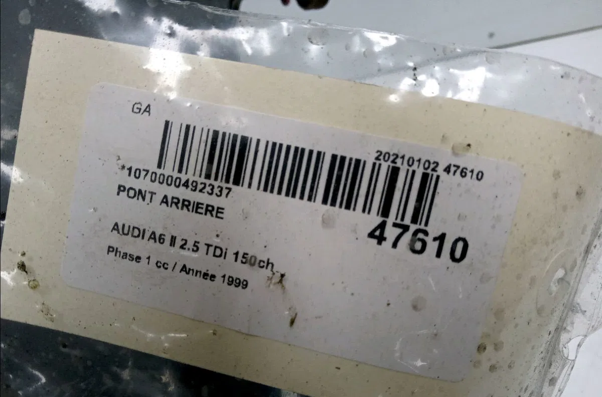 Pont arriere Audi A6 C5 (4B2) 2.5 tdi quattro (1997-2005) occasion