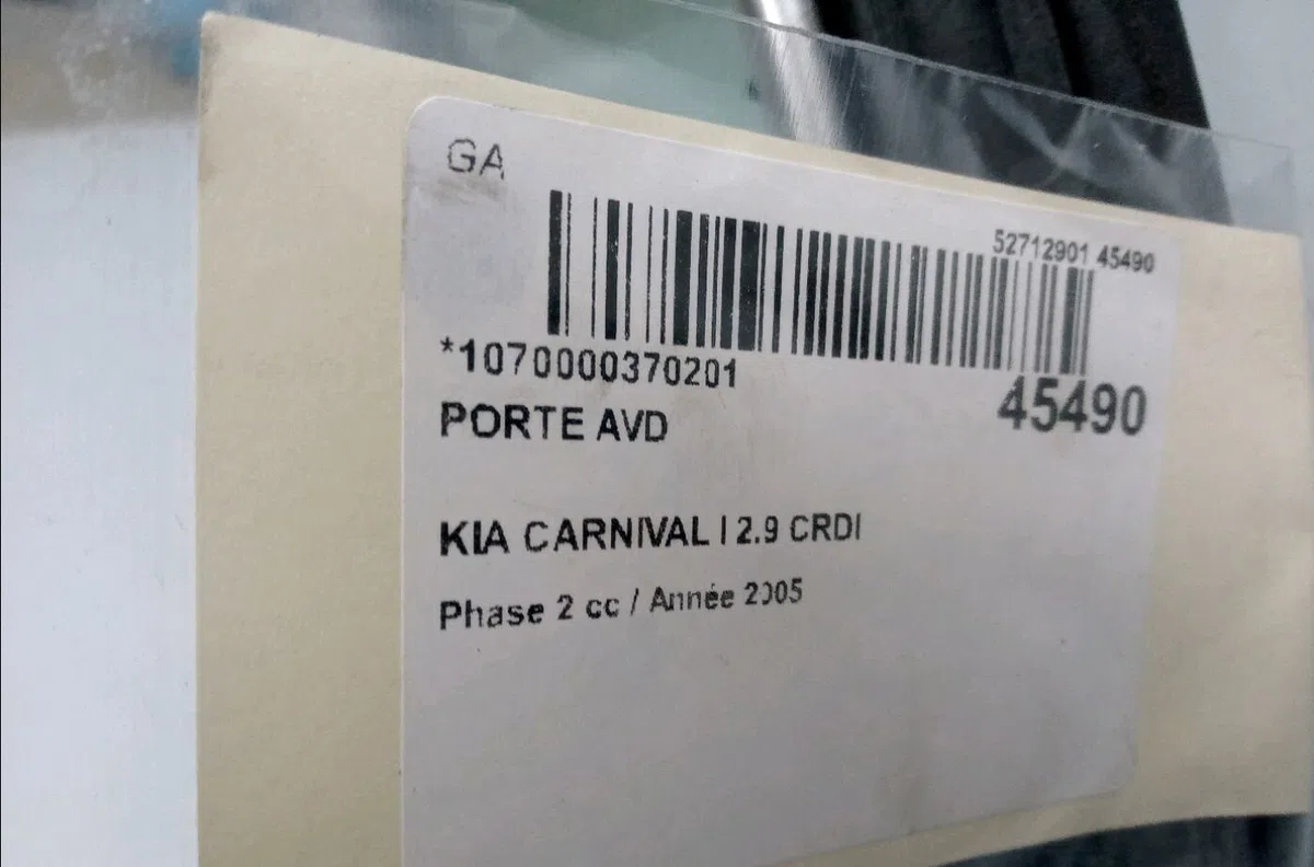 Porte avant droite Kia CARNIVAL II (GQ) 2.9 crdi (2001-2006) occasion