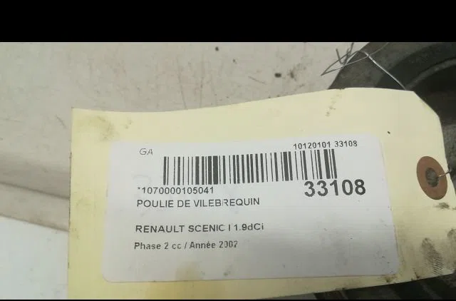 Poulie de vilebrequin RENAULT SCENIC I 2002 occasion