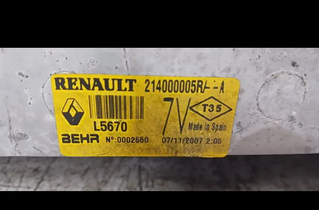 Radiateur Renault LAGUNA III (BT0-1) 2.0 dci (bt01, bt08, bt09, bt0e, bt0k, bt12, bt1c, bt1d,... (2007-2015) 5 portes oc