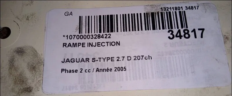 Rampe injection Jaguar S-TYPE II (X200) 2.7 d (2004-2007) occasion