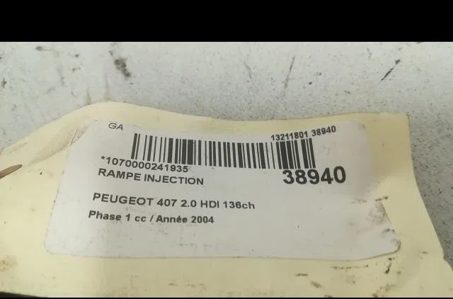 Rampe injection Peugeot 407 (6D_) 2.0 hdi 135 (6drhrh, 6drhre, 6drhrg, 6drhrj) (2004-2010) 4 portes occasion