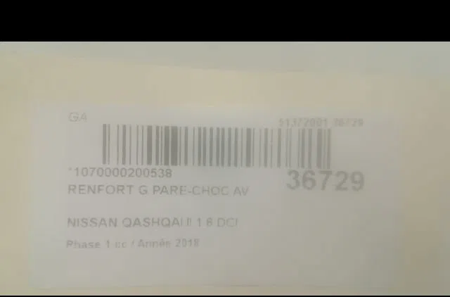 Renfort gauche pare-choc avant Nissan QASHQAI II SUV (J11, J11_) 1.6 dci (2013) occasion