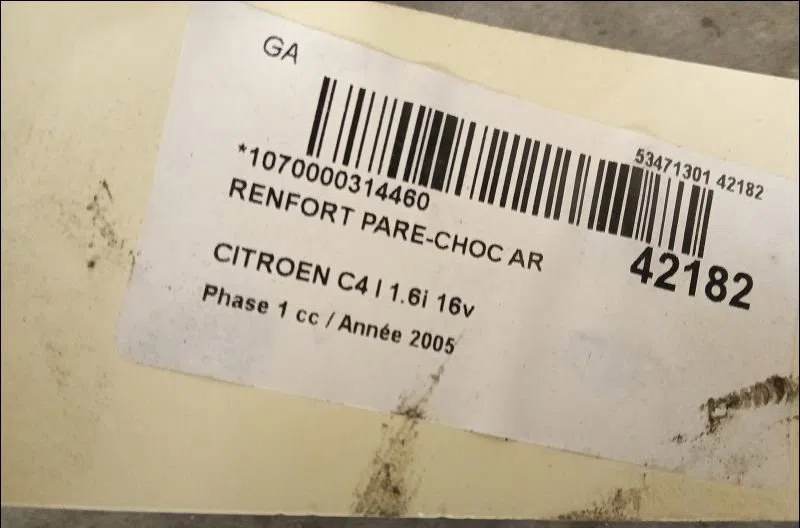 Renfort pare-choc arrière Citroen C4 I (LC_) 1.6 16v (2004-2011) 5 portes occasion