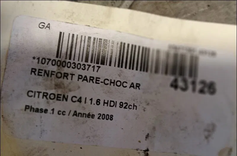 Renfort pare-choc arrière Citroen C4 I (LC_) 1.6 hdi (2004-2011) 5 portes occasion