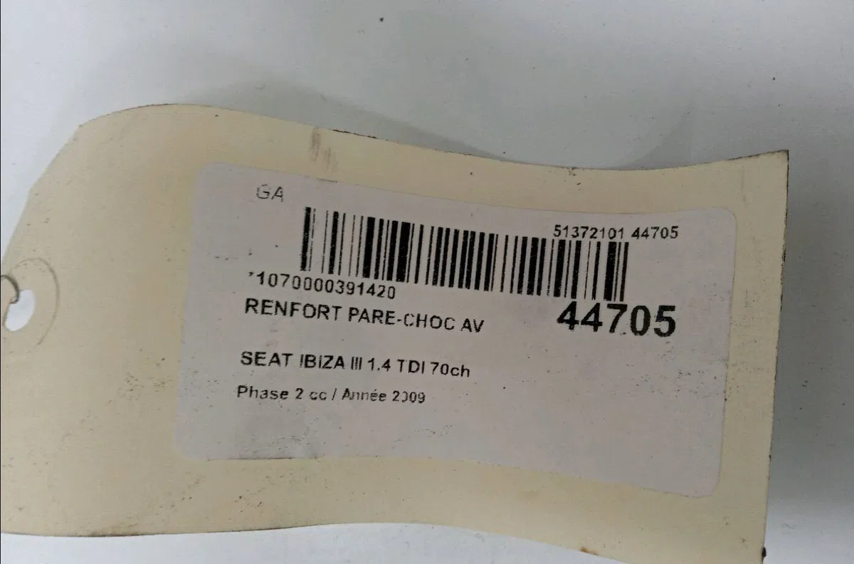 Renfort pare-choc avant Seat IBIZA III (6L1) 1.4 tdi (2002-2005) 3 portes occasion