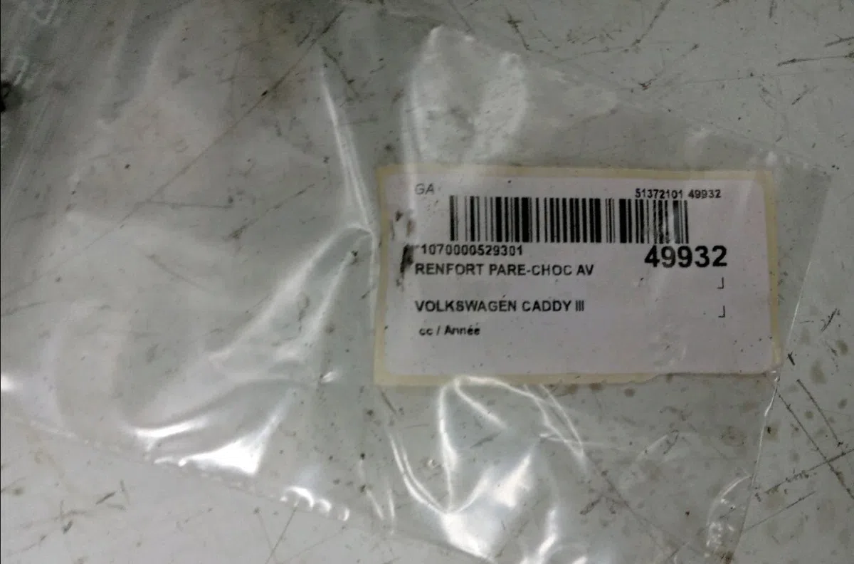 Renfort pare-choc avant Volkswagen CADDY III Camionnette-Monospace (2KA, 2KH, 2CA, 2CH) 1.9 tdi 4motion (2008-2010) occa