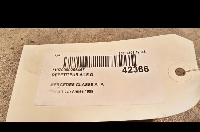 Répétiteur aile gauche Mercedes-benz CLASSE A (W168) A 170 cdi (168.008) (1998-2001) occasion