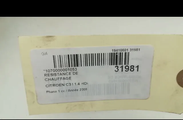 Resistance de chauffage CITROEN C3 I 2009 occasion