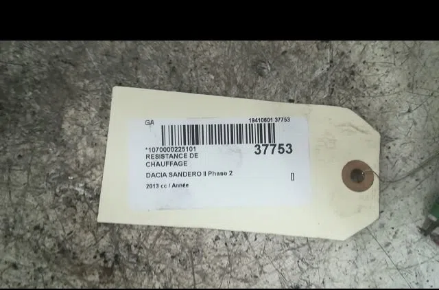 Resistance de chauffage Dacia SANDERO II 1.2 (2012) occasion