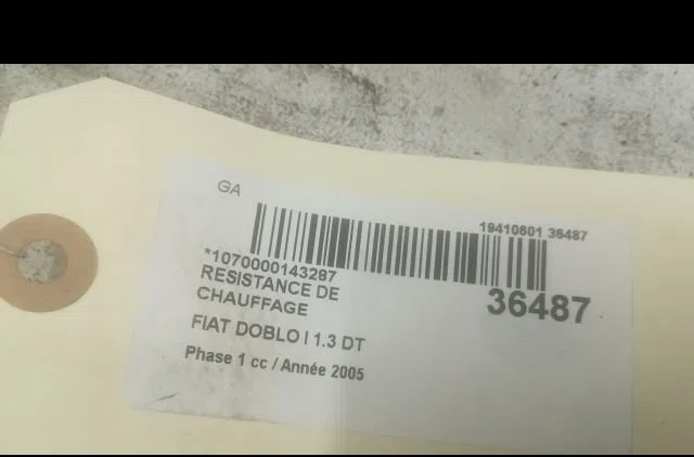 Resistance de chauffage Fiat DOBLO Monospace (119_, 223_) 1.3 jtd 16v (2004-2005) occasion