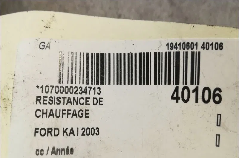 Resistance de chauffage Ford KA (RB_) 1.3 i rocam (2002-2008) 3 portes occasion