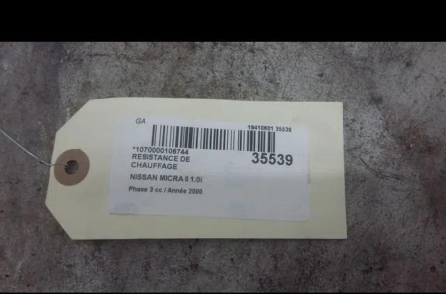 Resistance de chauffage Nissan MICRA II (K11) 1.0 i 16v (1992-2000) occasion