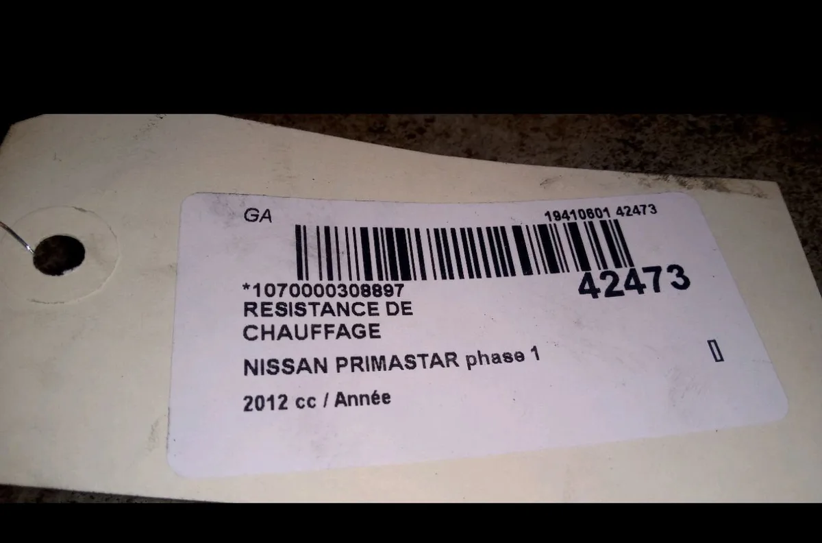 Resistance de chauffage Nissan PRIMASTAR Autobus-Autocar (X83) Dci 120 (2006) occasion
