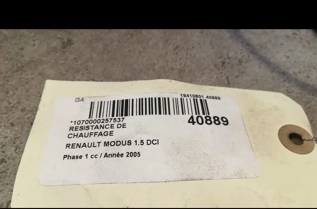 Resistance de chauffage Renault MODUS - GRAND MODUS (F-JP0_) 1.5 dci (fp0d, jp0d) (2004) occasion