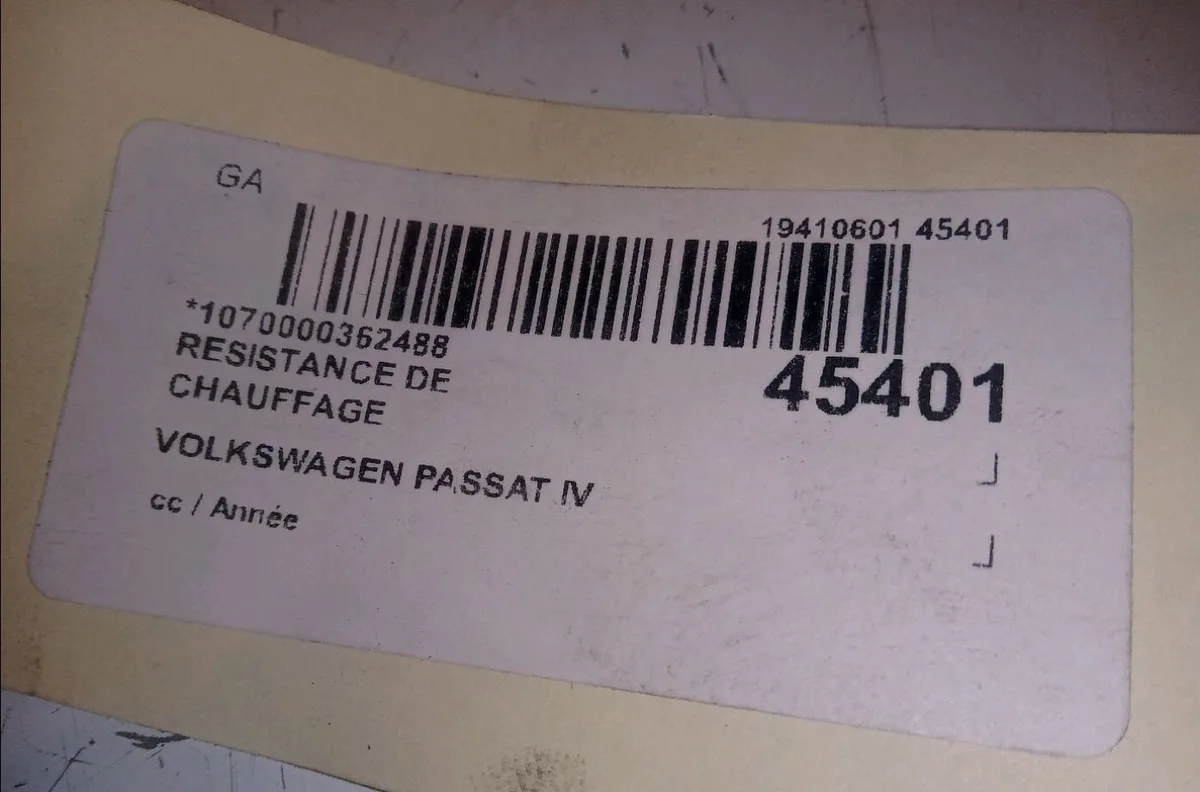 Resistance de chauffage Volkswagen PASSAT B6 Variant (3C5) 2.0 tdi (2005-2010) 5 portes occasion